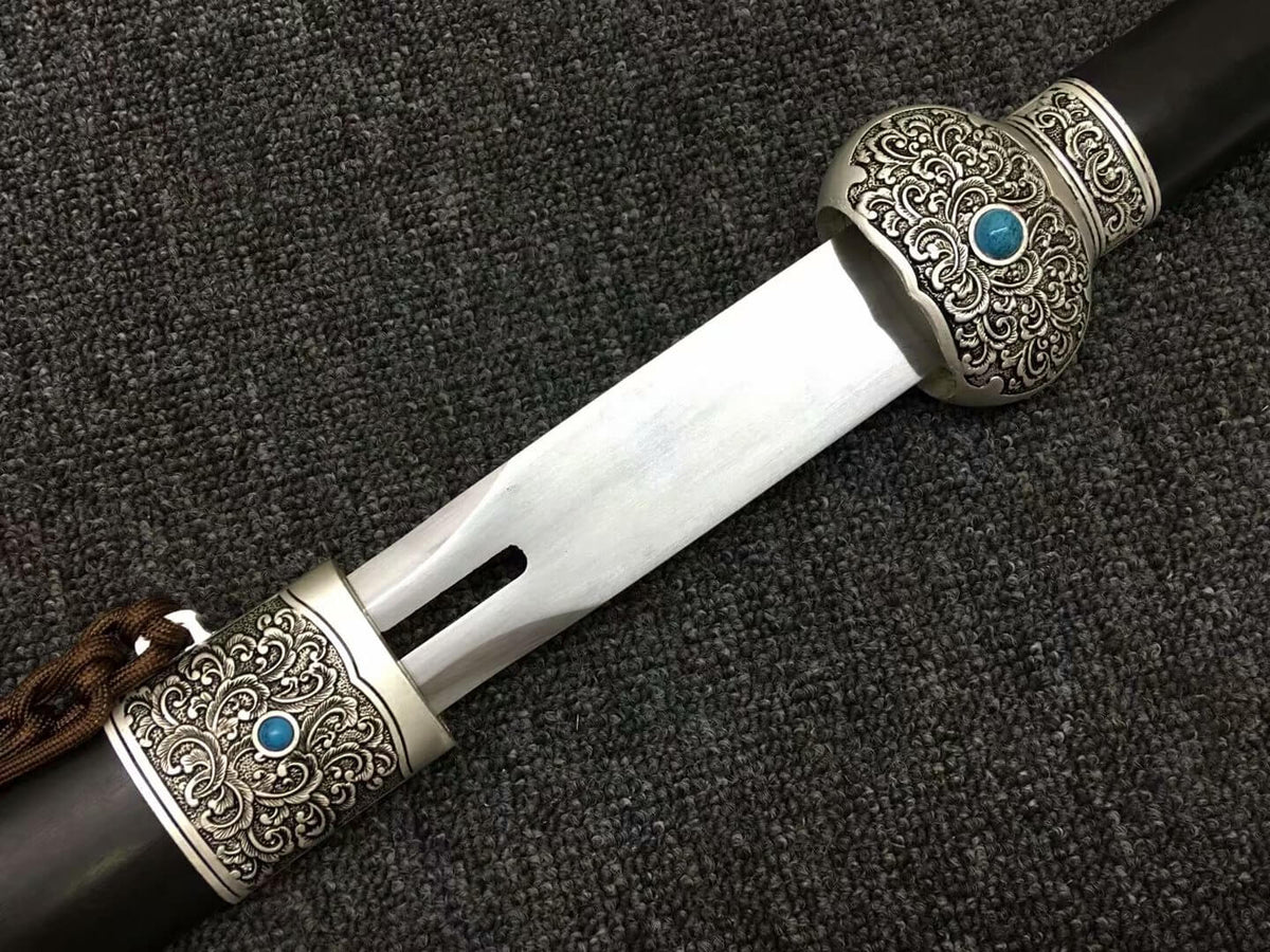 Jinlan jian,High carbon steel hollow blade,Alloy fittings,Black wood - Chinese sword shop
