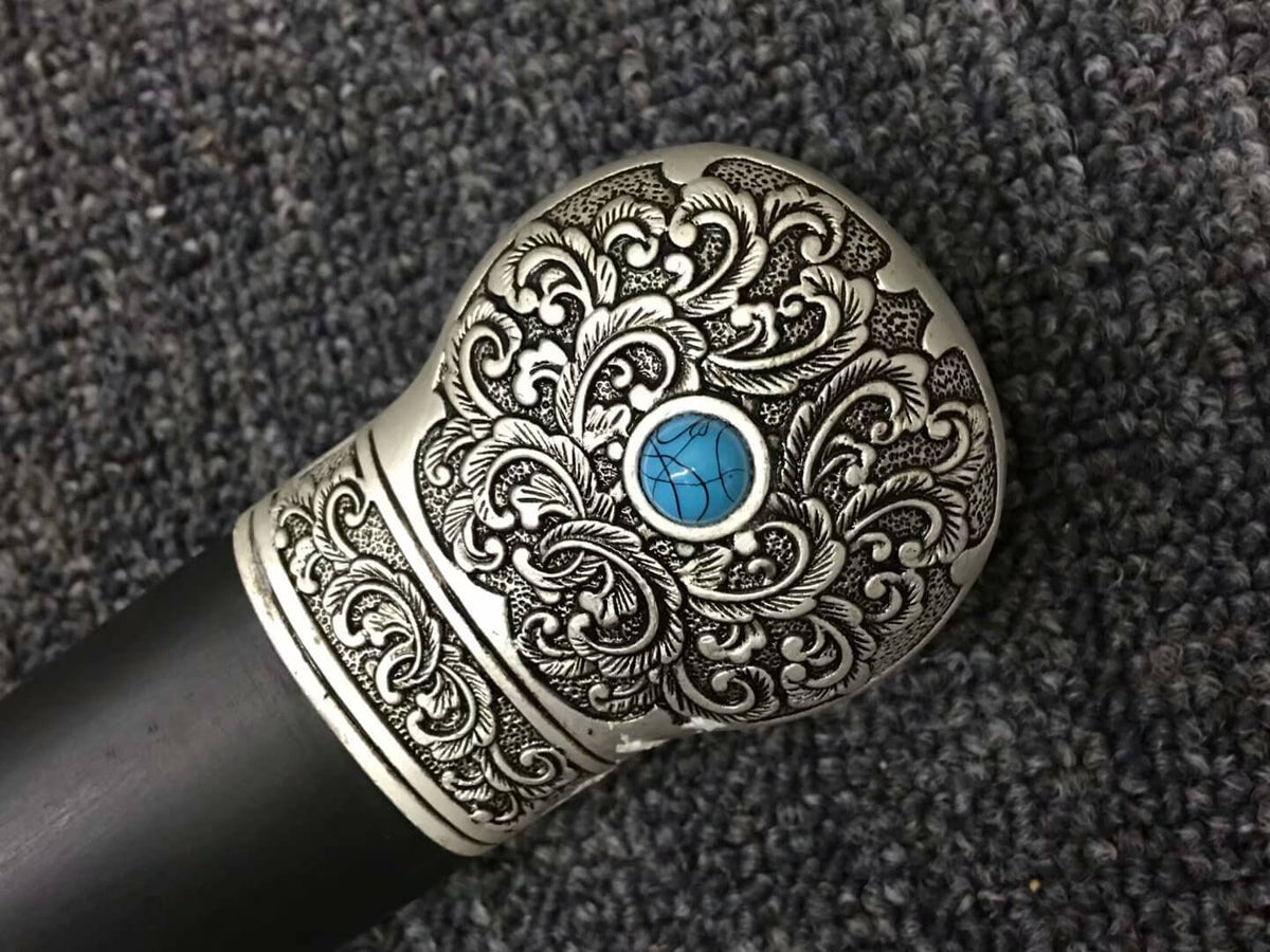 Jinlan jian,High carbon steel hollow blade,Alloy fittings,Black wood - Chinese sword shop