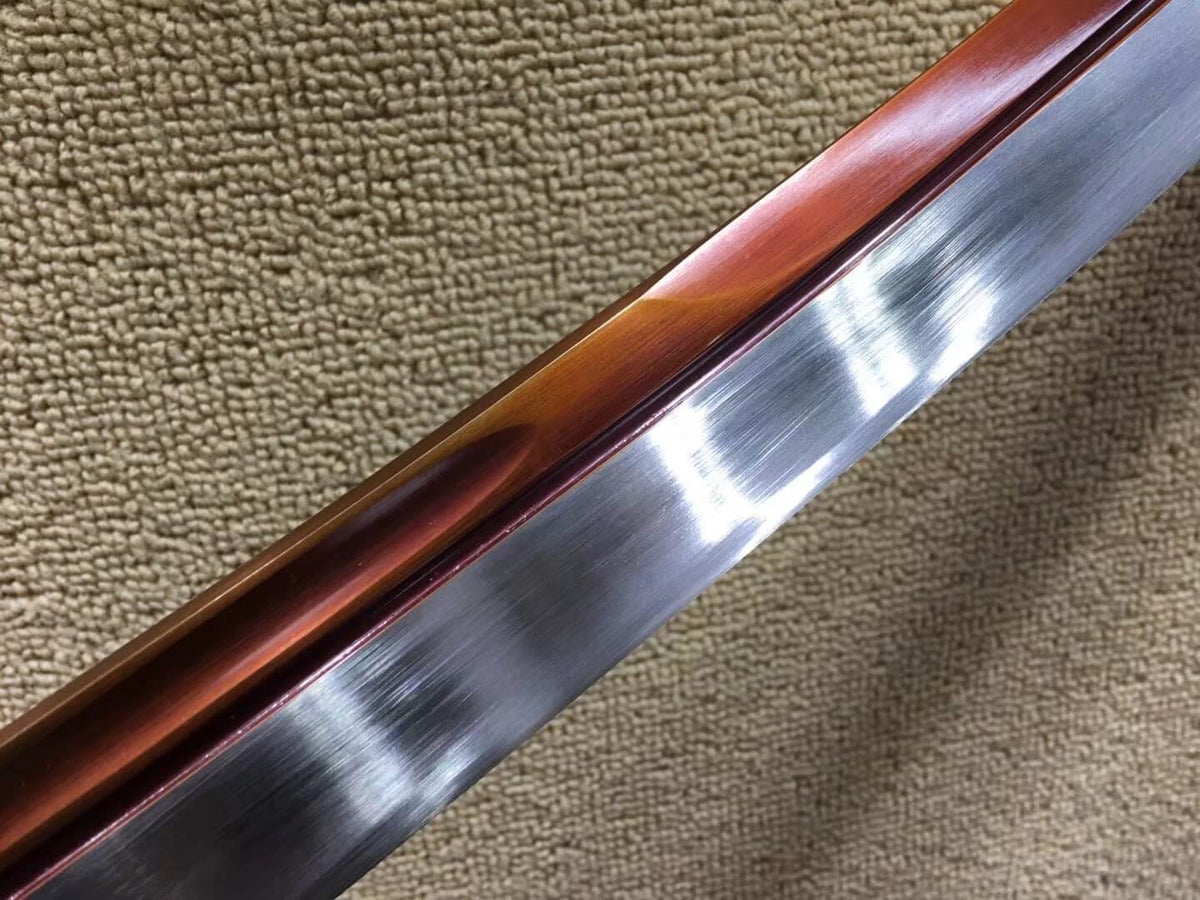 Jinlong dao,High carbon steel blade,Leather scabbard,Alloy fitting - Chinese sword shop