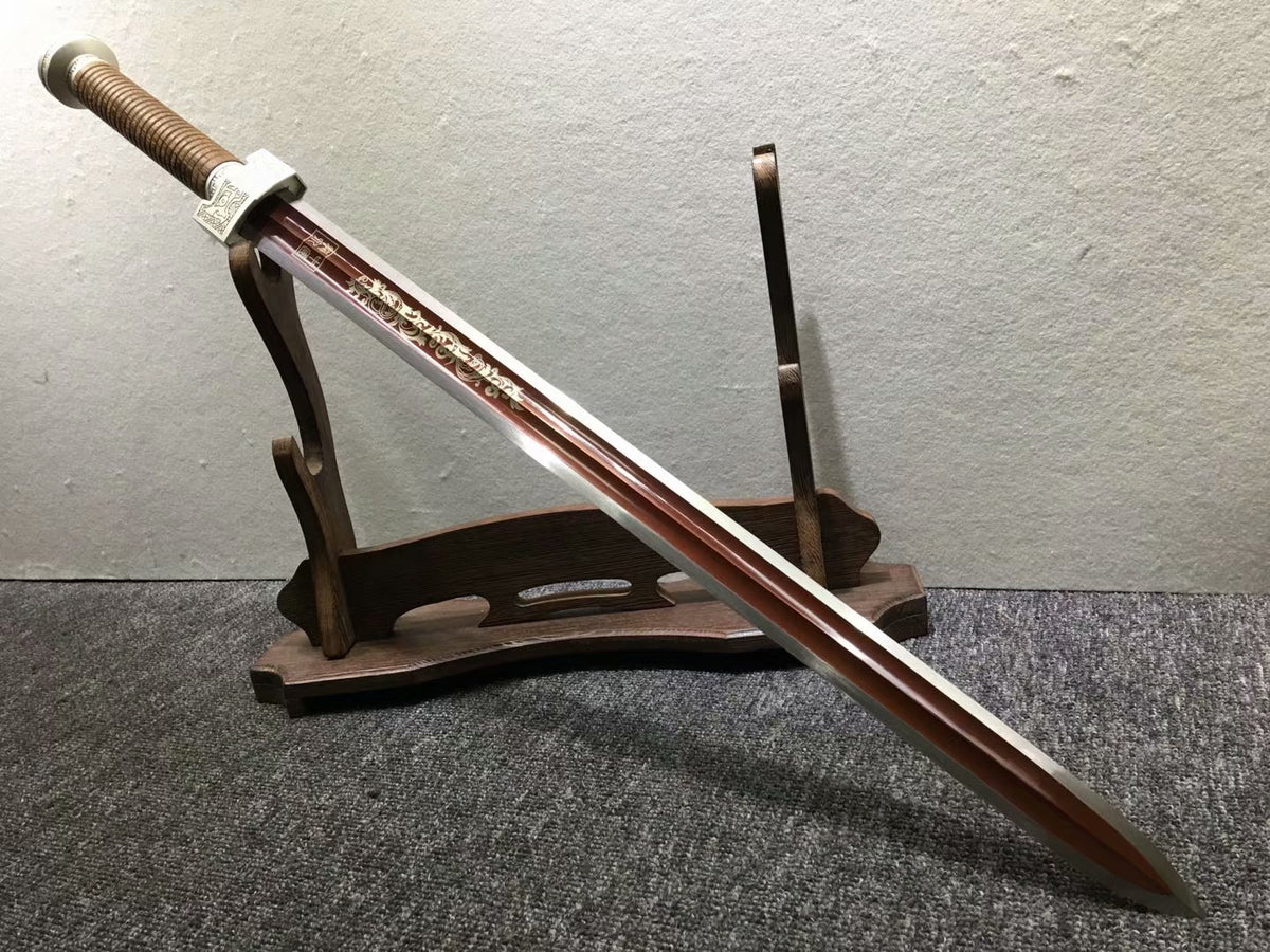 Ruyi jian,Handmade,High carbon steel red blade,Rosewood,Alloy - Chinese sword shop
