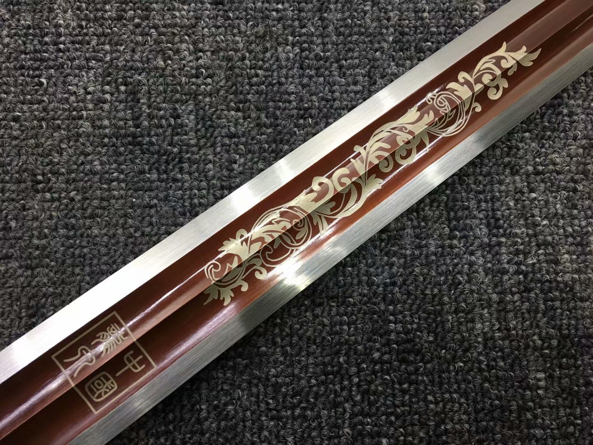Ruyi jian,Handmade,High carbon steel red blade,Rosewood,Alloy - Chinese sword shop