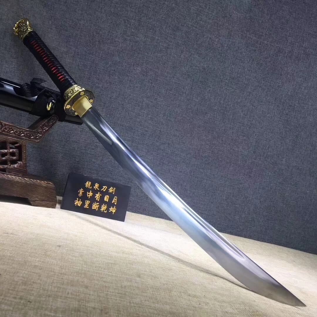 Cut horse broadsword,High carbon steel blade,Wood,Alloy - Chinese sword shop
