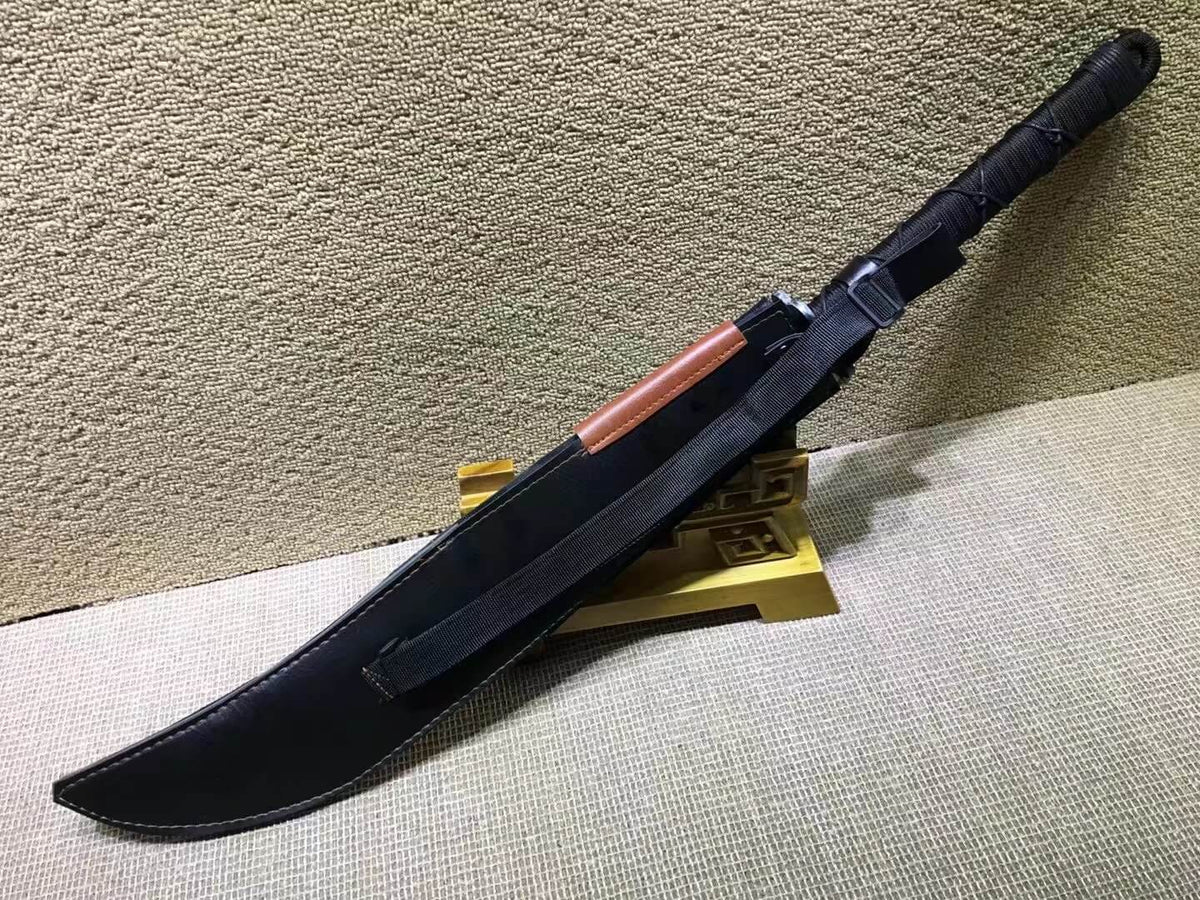 Hunting knife,High carbon steel etching blade,Leather scabbard - Chinese sword shop