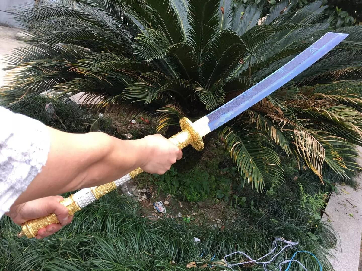 Kangxi baodao,High carbon steel blue blade,Alloy fitting - Chinese sword shop