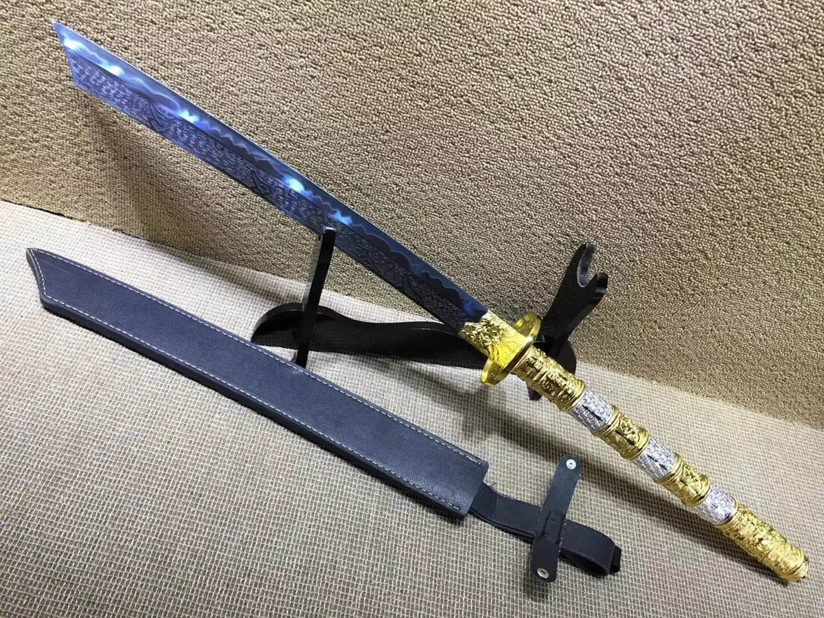 Kangxi baodao,High carbon steel blue blade,Alloy fitting - Chinese sword shop