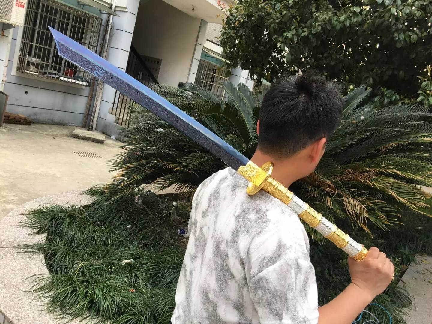 Kangxi baodao,High carbon steel blue blade,Alloy fitting - Chinese sword shop