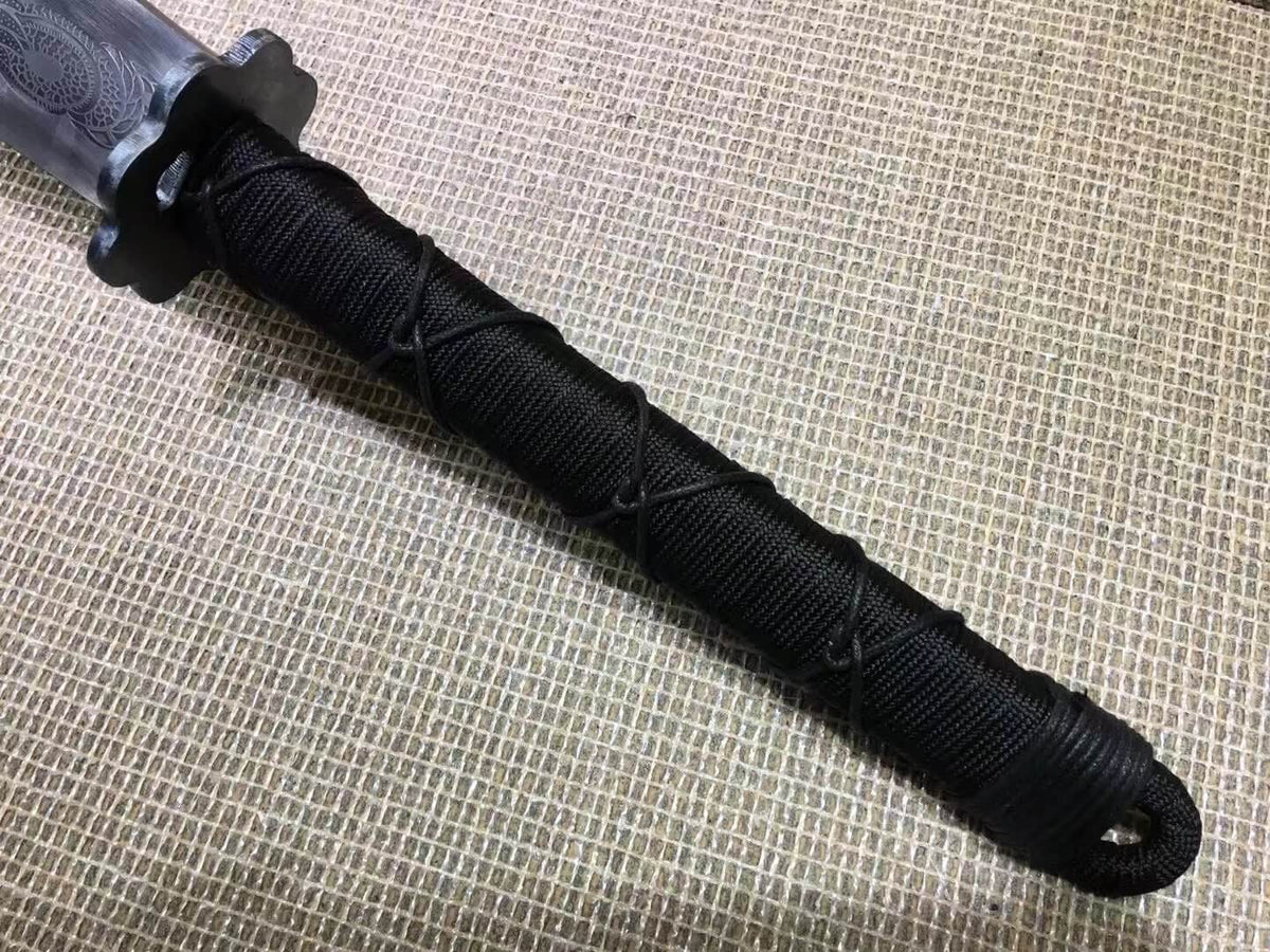 Hunting knife,High carbon steel etching blade,Leather scabbard - Chinese sword shop