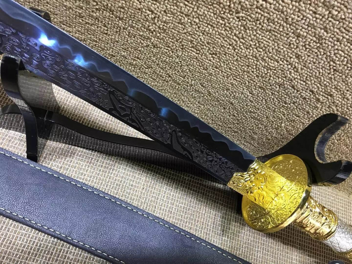 Kangxi baodao,High carbon steel blue blade,Alloy fitting - Chinese sword shop