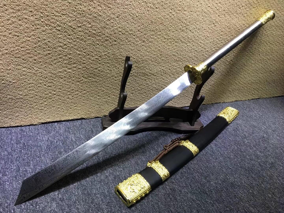 Kangxi sword,Damascus steel blade,Alloy fittings,Stainless steel handle - Chinese sword shop