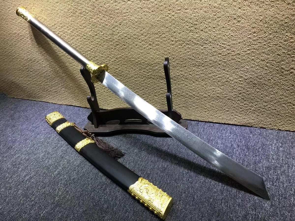 Kangxi sword,Damascus steel blade,Alloy fittings,Stainless steel handle - Chinese sword shop