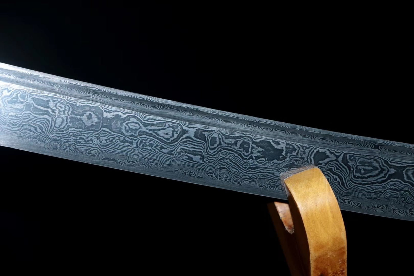 Kangxi sword,Damascus steel blade,Brass fittings,Rosewood scabbard - Chinese sword shop