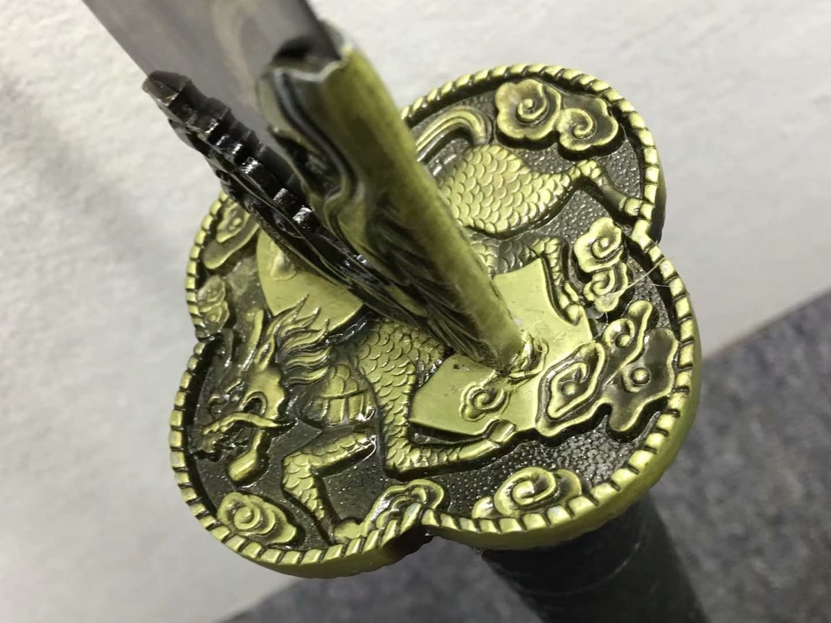 Kangxi dao,Hand forged,High carbon steel burn blade,Redwood,Alloy - Chinese sword shop