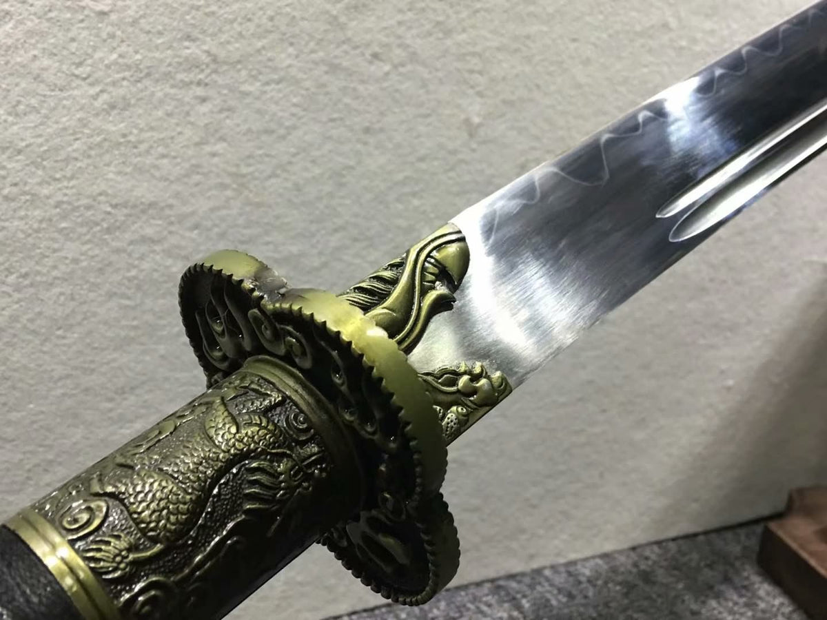 Kangxi dao,Hand forged,High carbon steel burn blade,Redwood,Alloy - Chinese sword shop
