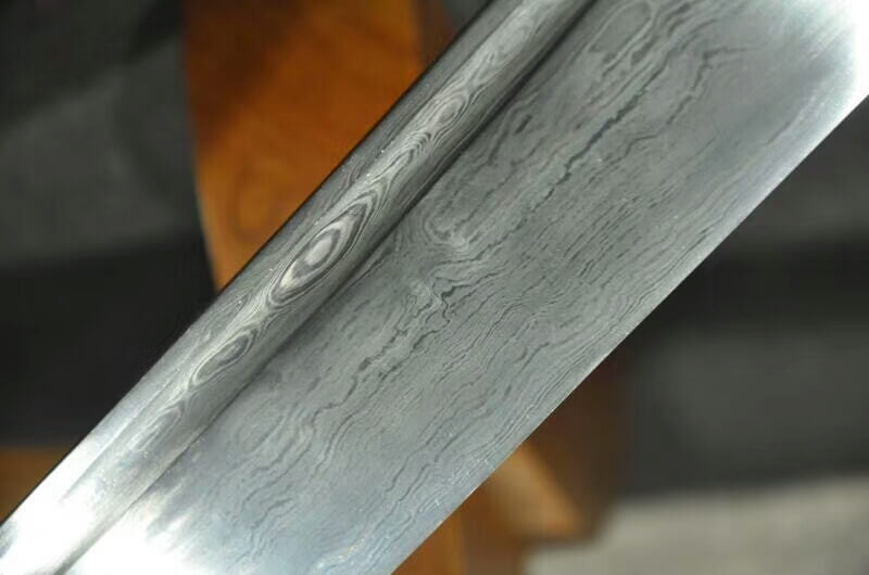 Kangxi collection sword,Damascus steel,Alloy fittings,Imitation skin scabbard - Chinese sword shop