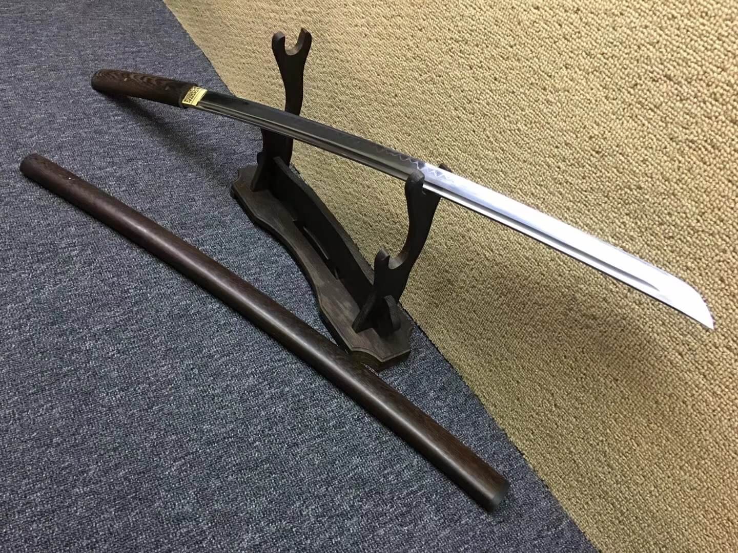 Katana,High carbon steel burn blade,Rosewood scabbard,Length 39" - Chinese sword shop