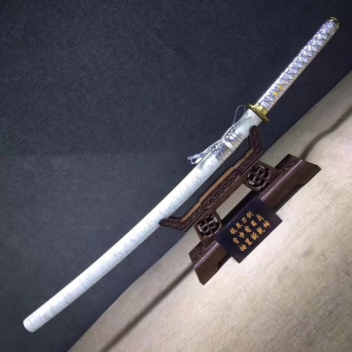 katana,High carbon steel blade,White scabbard,Alloy - Chinese sword shop