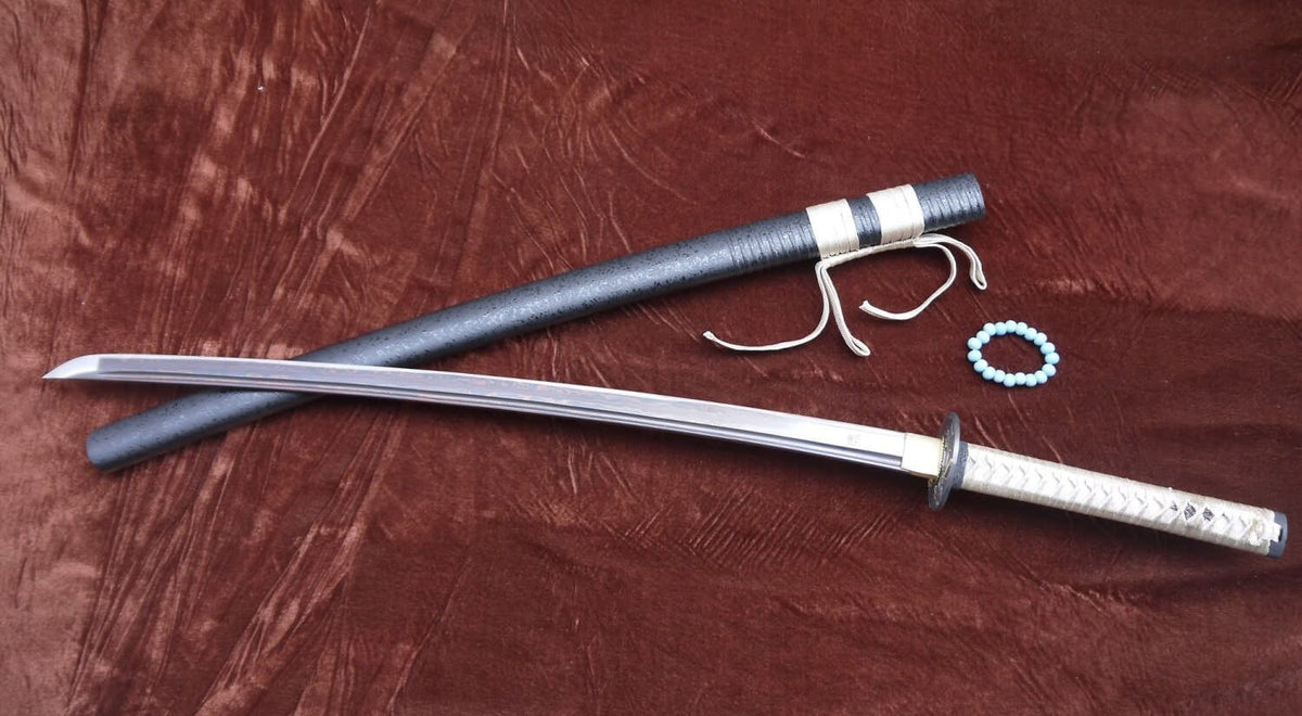 Samurai war sword Katana/Damascus steel blade/Alloy tosogu Full tang - Chinese sword shop