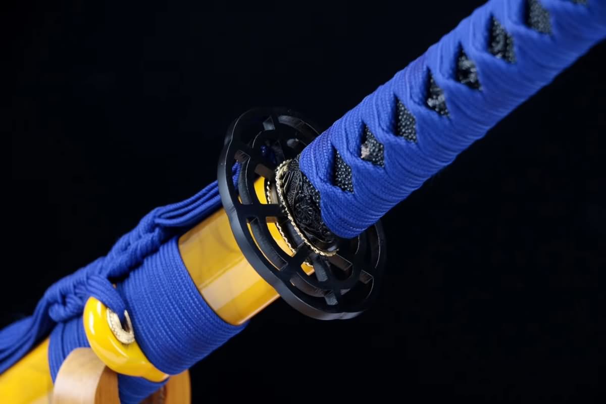 Katana,High carbon steel burn blade,Yellow scabbard - Chinese sword shop