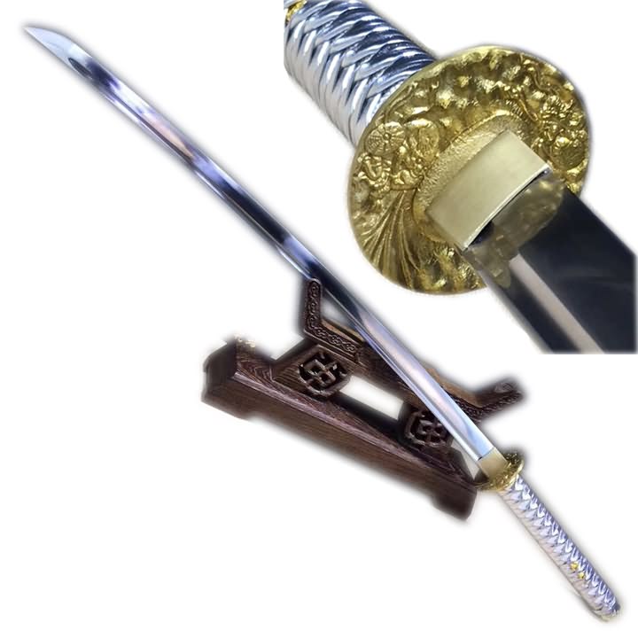 katana,High carbon steel blade,White scabbard,Alloy - Chinese sword shop