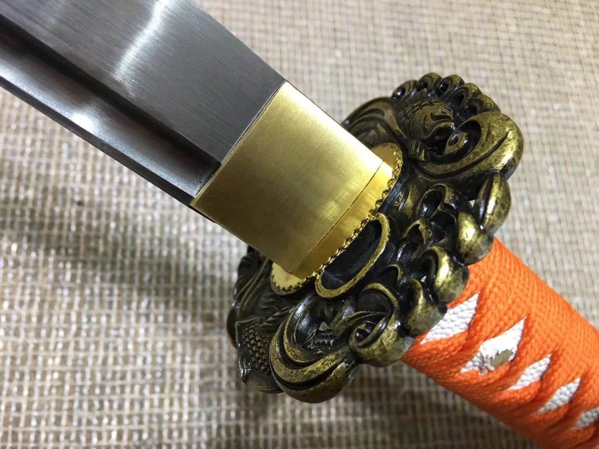 Samurai sword,High carbon steel,Black scabbard,Alloy fitteds,Length 40 inch - Chinese sword shop