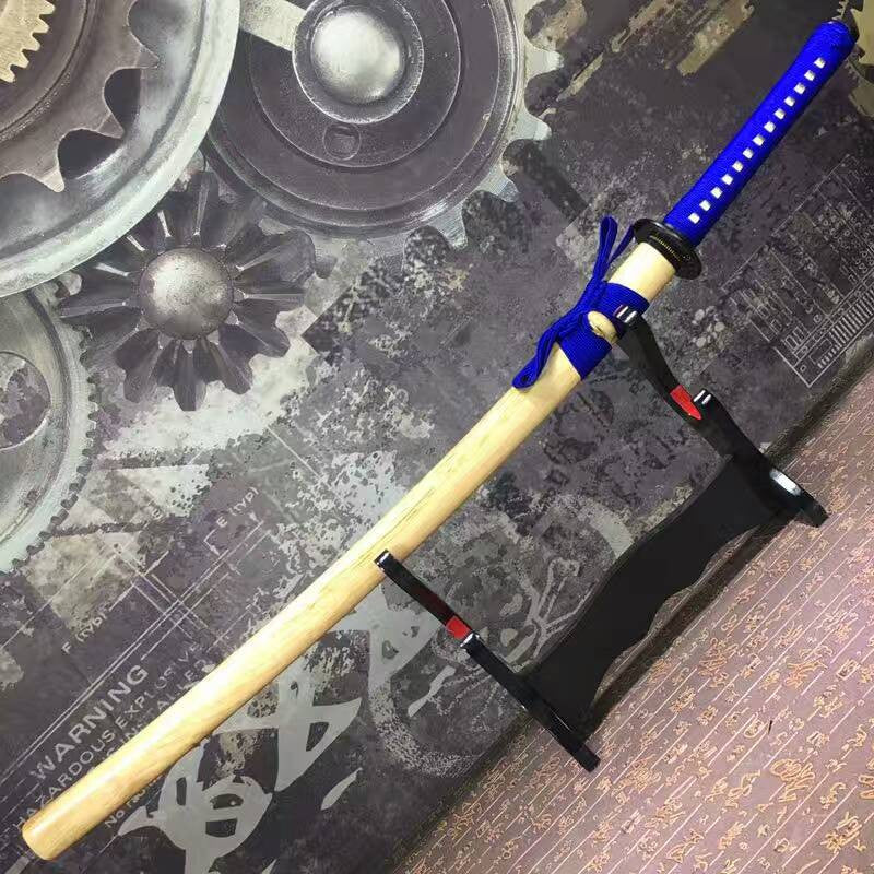 Samurai sword-High carbon steel blade-Ecru wood scabbard-Alloy fitted - Chinese sword shop