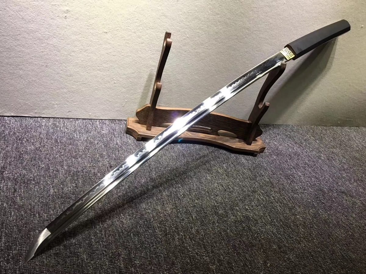Katana,High carbon steel burn blade,Black paint scabbard - Chinese sword shop