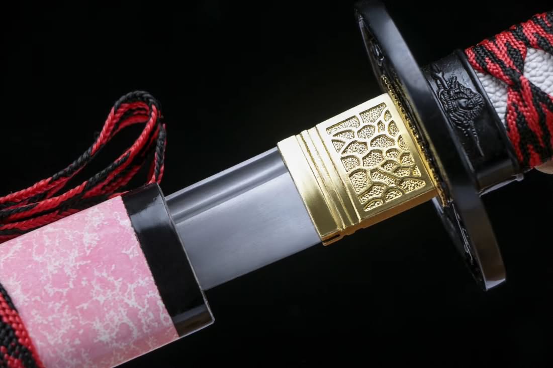 Samurai sword,Medium carbon steel blade,Pink scabbard - Chinese sword shop
