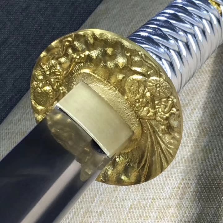 katana,High carbon steel blade,White scabbard,Alloy - Chinese sword shop