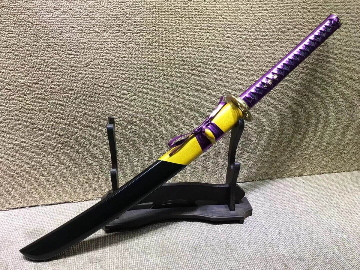 Niger Sabre,Damascus steel dark red blade,Solid wood scabbard,Brass fittings,Length 34" - Chinese sword shop