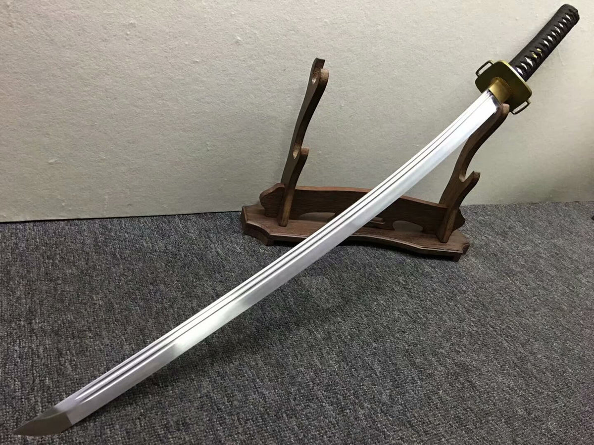 katana,High manganese steel blade,Red black scabbard,Alloy - Chinese sword shop