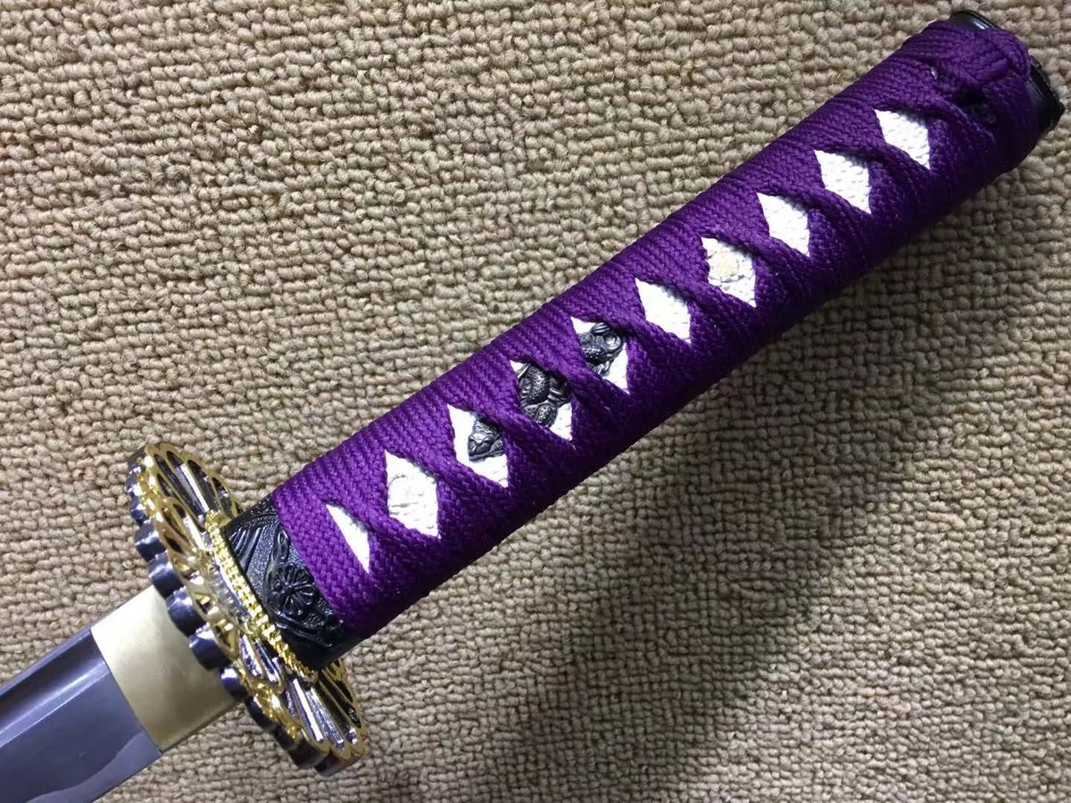 Katana,Medium carbon steel,White scabbard,Alloy fittings - Chinese sword shop
