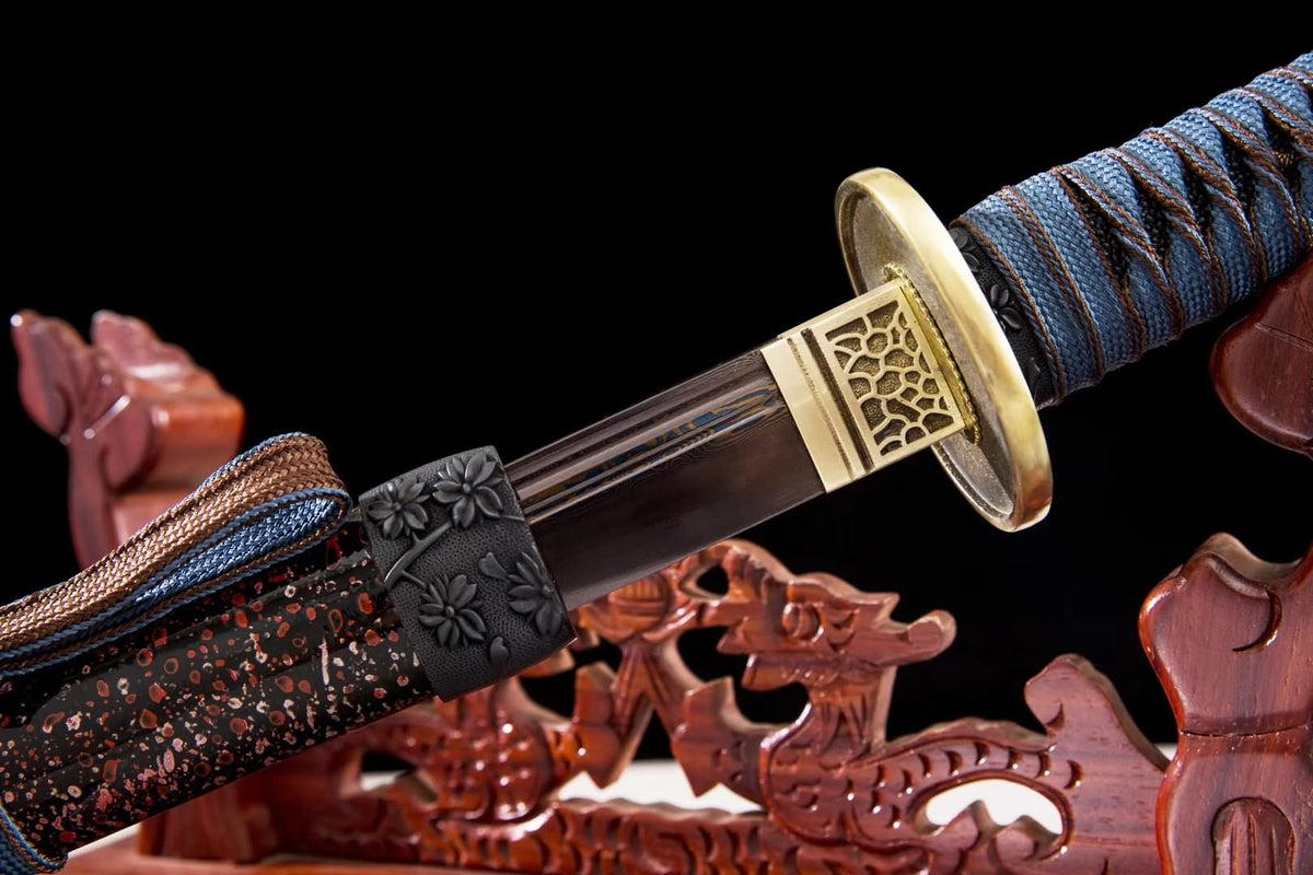 Japanese sword,Hand forged Damascus steel blade,Stainless steel scabbard - Chinese sword shop