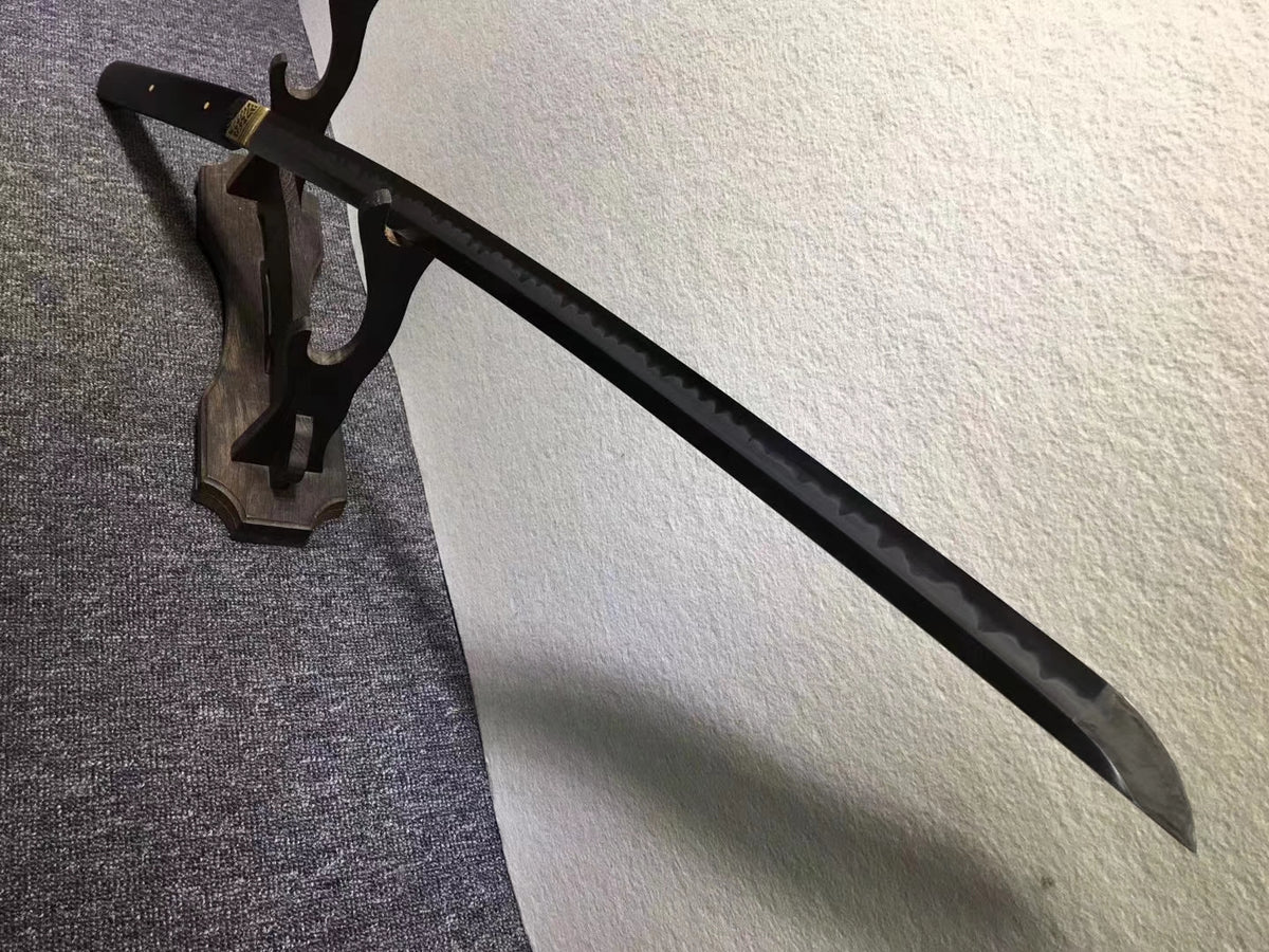 Samurai sword,Hand forged High carbon steel blade,Ebony scabbard - Chinese sword shop