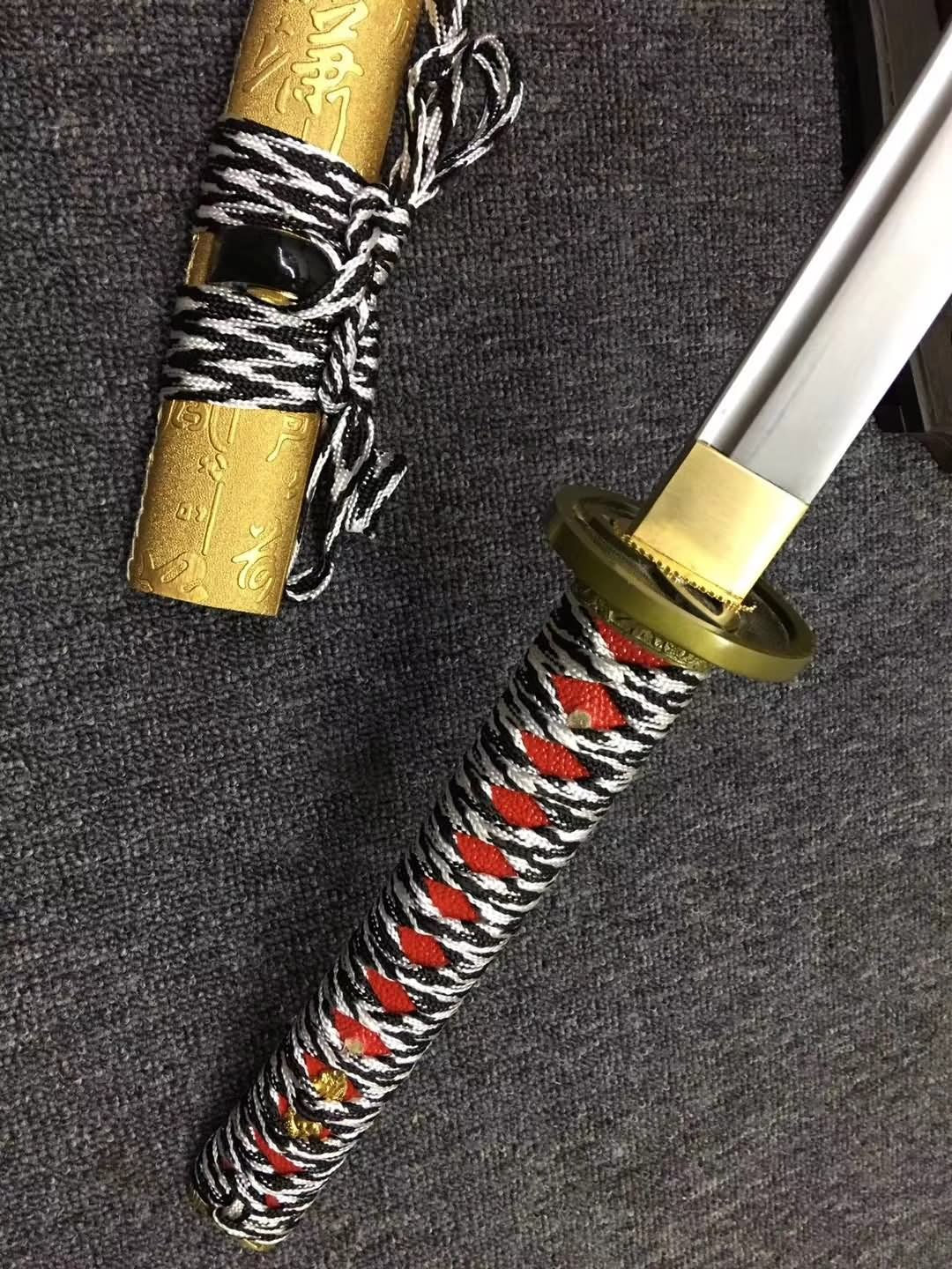 Nihontou Katana,Medium carbon steel blade,Yellow scabbard,Alloy - Chinese sword shop