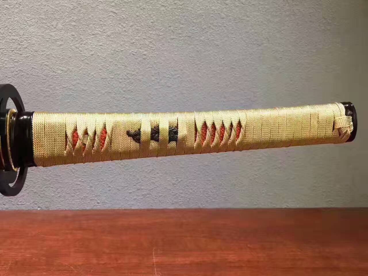 Samurai sword, T10 high carbon steel,Wood scabbard,Iron Tsuba,Full tang,Length 39 inch - Chinese sword shop