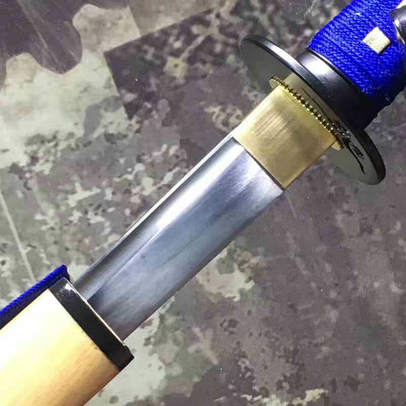 Samurai sword-High carbon steel blade-Ecru wood scabbard-Alloy fitted - Chinese sword shop