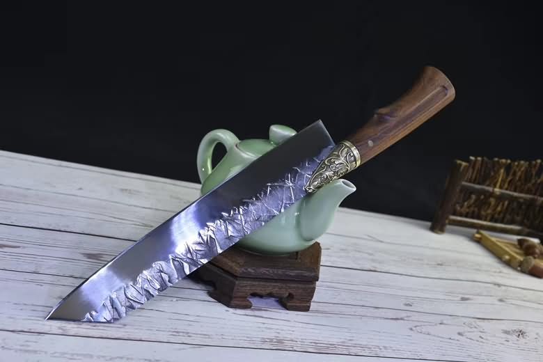 Knife Handmade Chef Kitchen Knives Wood Handle Cooking Tools Pro,5CR15MOV STEEL - Chinese sword shop