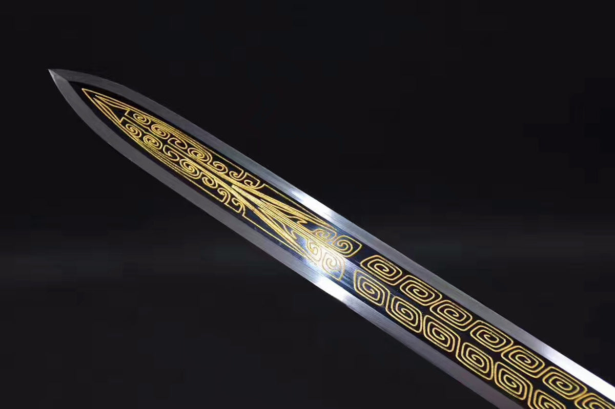 Qin jian(High carbon steel,Rosewood scabbard,Alloy fittings)Length 30" - Chinese sword shop