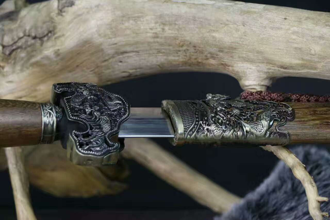 Dragon Phoenix sword(Medium carbon steel,Rosewood,Alloy)Length 39" - Chinese sword shop