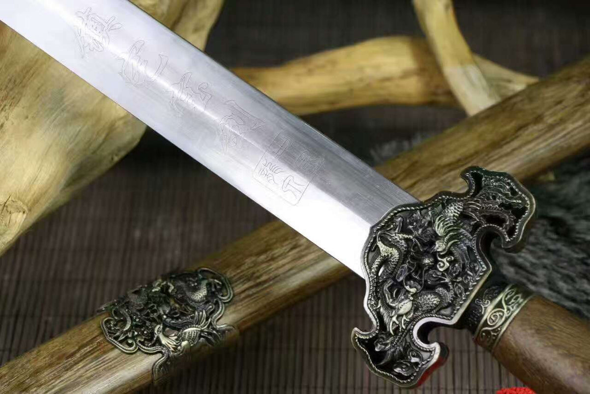 Dragon Phoenix sword(Medium carbon steel,Rosewood,Alloy)Length 39" - Chinese sword shop