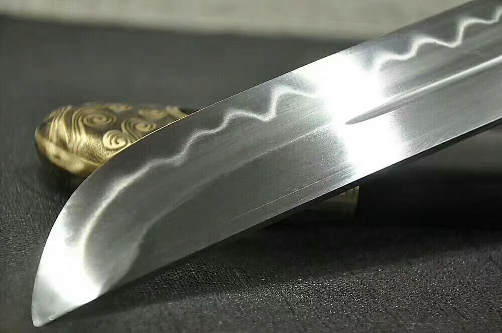 Broadsword,da dao/High carbon steel burn blade/Ebony scabbard/Brass fittings&Handmade art - Chinese sword shop
