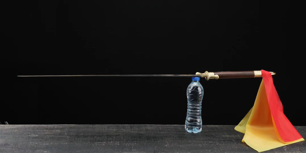 Tai chi dao,training sword,Spring steel blade,Rosewood,Brass - Chinese sword shop