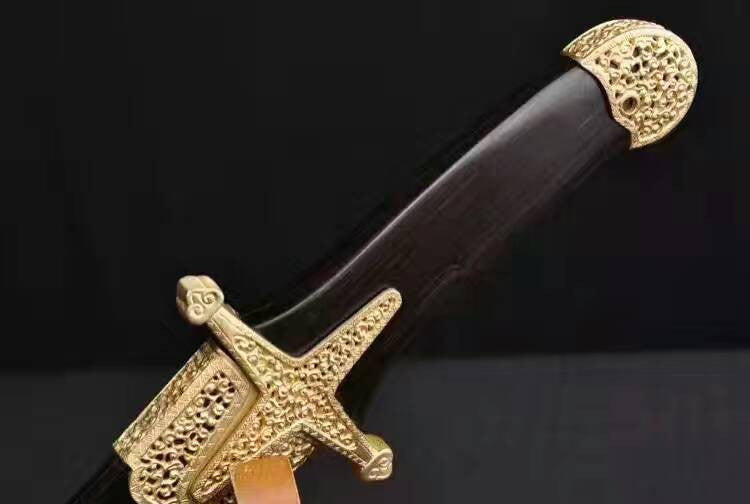 Sword,Asura scimitar(Folded steel,Ebony Scabbard,Brass fitting)Length 30" - Chinese sword shop