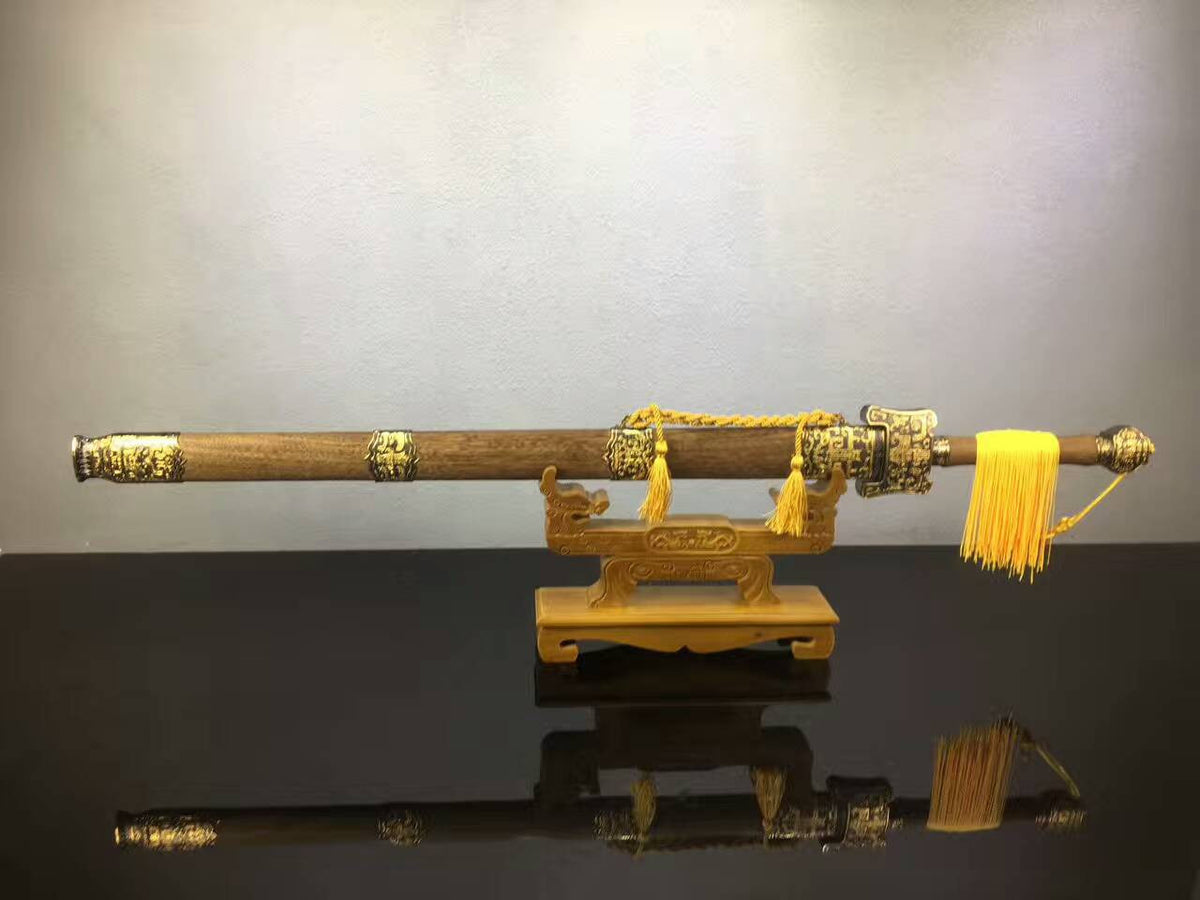 Heavenly Sword(Damascus steel,Rosewood scabbard,Alloy)Length 43" - Chinese sword shop
