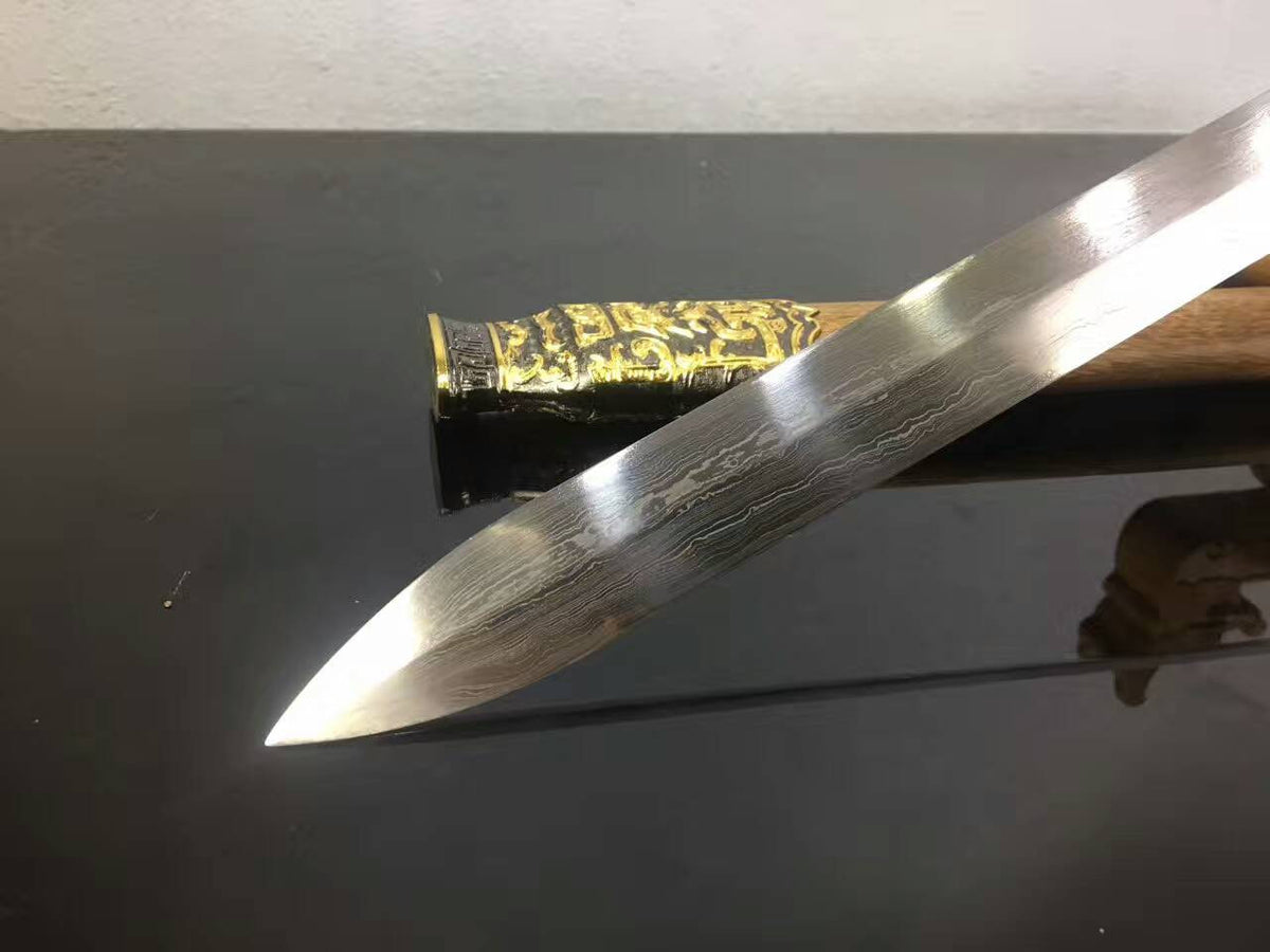 Heavenly Sword(Damascus steel,Rosewood scabbard,Alloy)Length 43" - Chinese sword shop