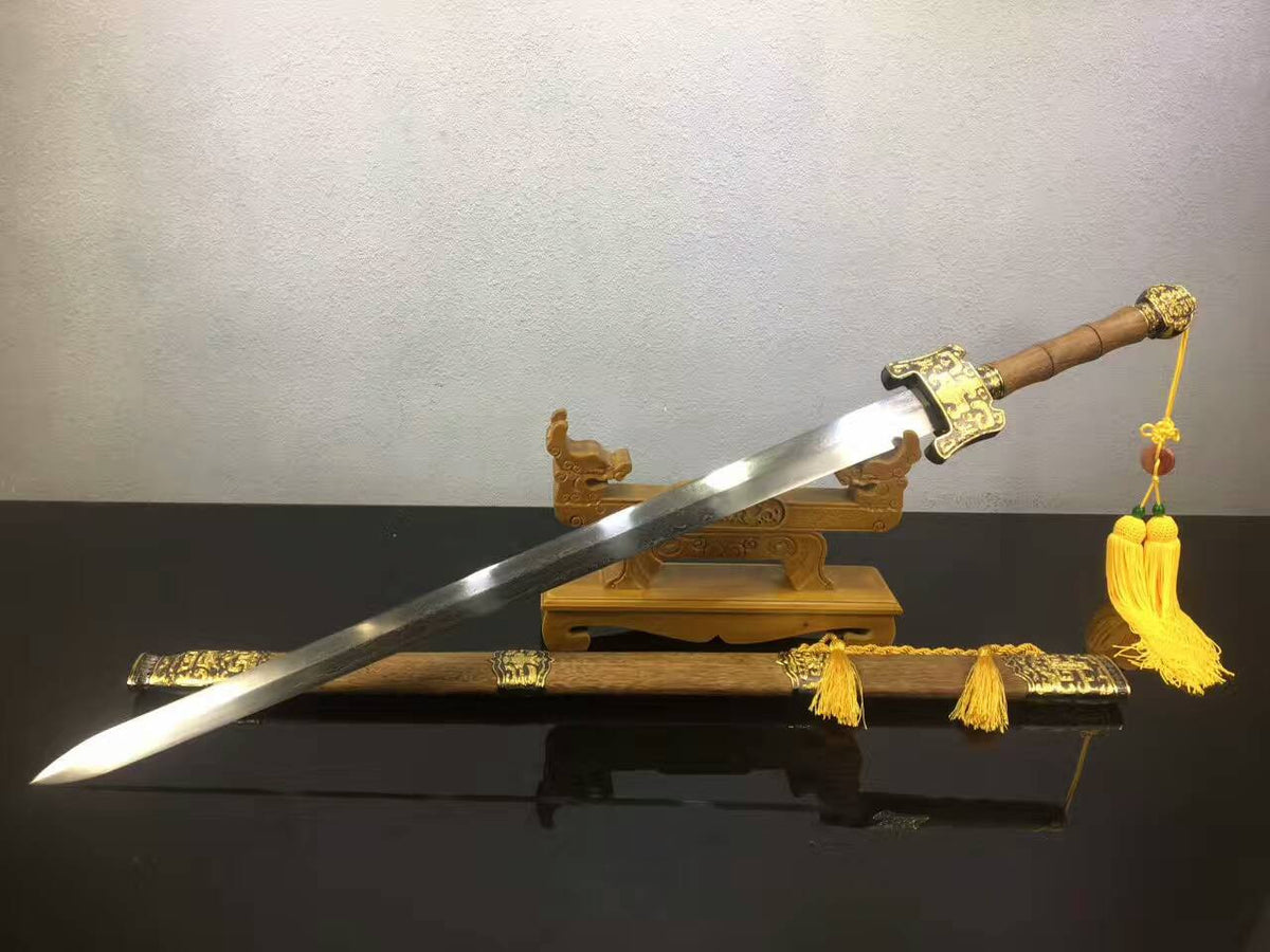 Heavenly Sword(Damascus steel,Rosewood scabbard,Alloy)Length 43" - Chinese sword shop