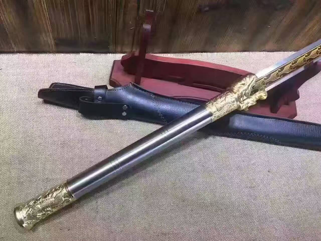 Dragon sword(High carbon steel blade,Leather Scabbard)Length 36" - Chinese sword shop