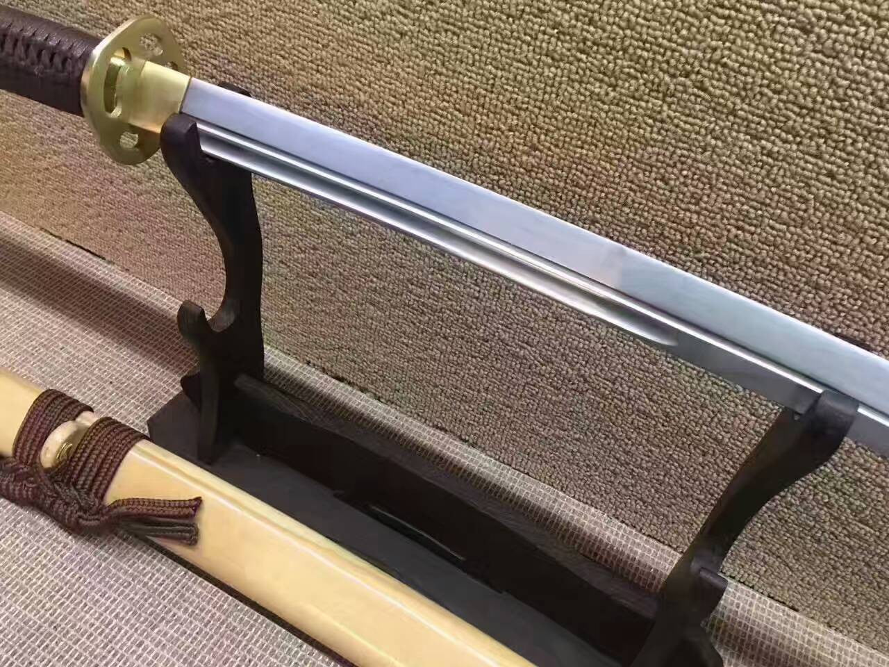Cut horse broadsword,Katana,High carbon steel,Wood scabbard - Chinese sword shop