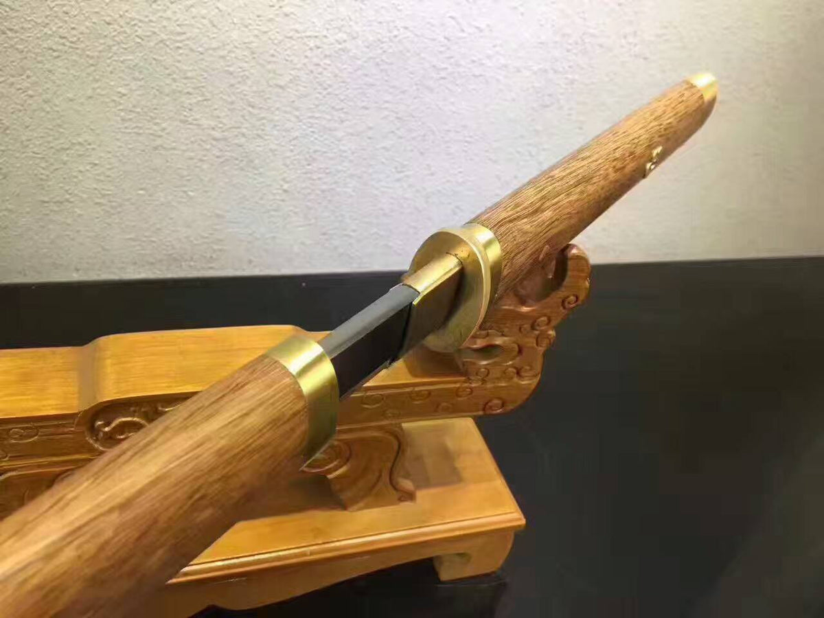 Tang dao,Damascus steel burn blade,Rosewood,Full tang,Chinese sword - Chinese sword shop