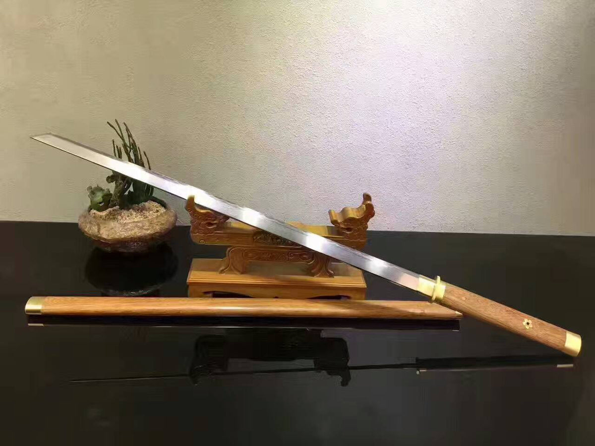 Tang dao,Damascus steel burn blade,Rosewood,Full tang,Chinese sword - Chinese sword shop